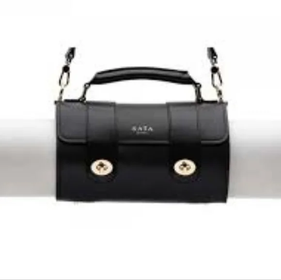 NWT $395 Saia London luxury vegan leather yoga mat bag with strap - Picture 6 of 7